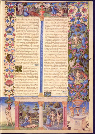 Fol.6r Genesi. Creazione di Adamo ed Eva, dalla Bibbia di Borso d