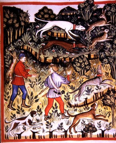 Fol.72r Caccia alla Lepre, illustrazione da 