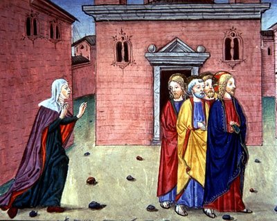Fol.86v Cristo incontra una donna e dice 