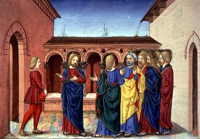 Cristo annuncia che la malattia di Lazzaro non è fatale da Italian School