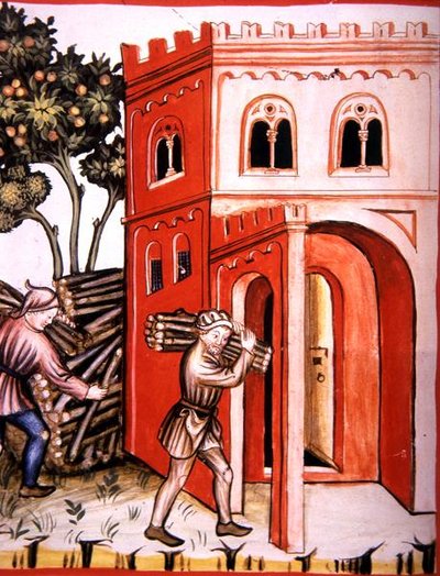 Fol.97v Magazzino Invernale, illustrazione da 