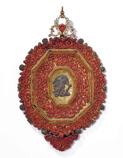 Cornice raffigurante il Trionfo di San Michele, Trapani, prima metà del XVII secolo da Italian School