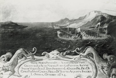 Francesco Morosini (1618-94) in un incidente al largo di Cipro, 1654 da Italian School