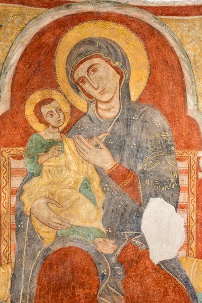 Affresco della Beata Vergine Maria da Italian School