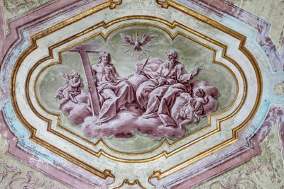 Volta affrescata della cripta absidale posteriore della cattedrale da Italian School
