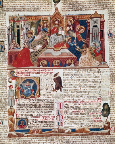 Frontespizio del manoscritto del Decretum Gratiani da Italian School