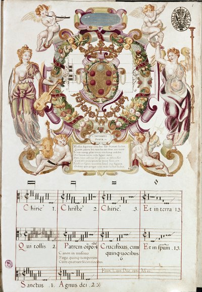 Frontespizio con stemma mediceo della partizione della Missa ducalis da Italian School