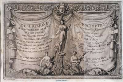 Frontespizio del Gabinetto armonico di Filippo Bonanni da Italian School