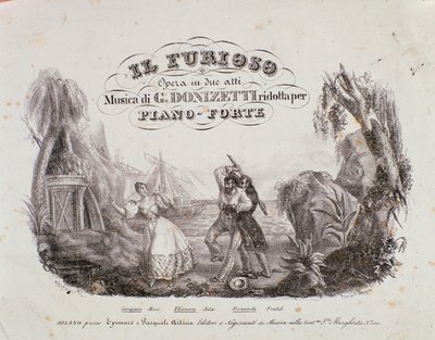 Frontespizio della partitura musicale di 