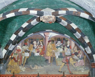 Mercato ortofrutticolo, 1500 circa (affresco) da Italian School