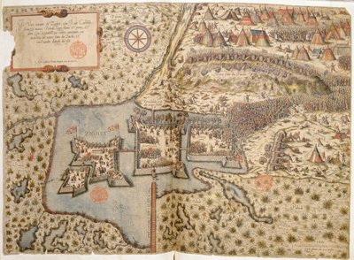 Vista generale della battaglia di Szigetvar, 1566 da Italian School