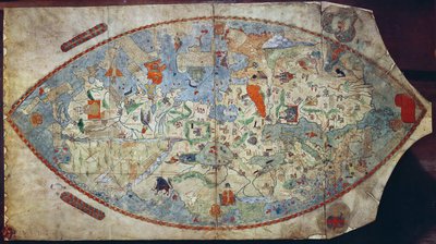 Mappa del mondo genovese, disegnata da Toscanelli da Italian School