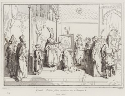 Gentile Bellini fatto cavaliere da Maometto II da Italian School