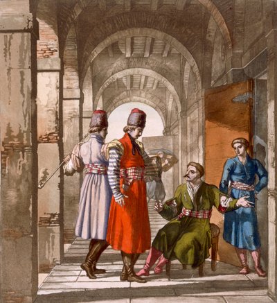 Uomini georgiani che chiacchierano e fumano in un