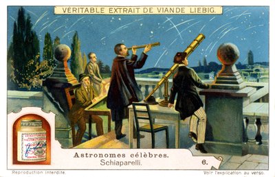 Giovanni Schiaparelli, Osservando il cielo (stampa) da Italian School