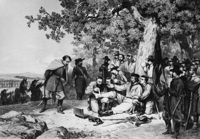 Giuseppe Garibaldi (1807-82) ferito alla Battaglia di Aspromonte nel 1862 da Italian School