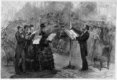 Giuseppe Verdi che dirige la Messa da Requiem all