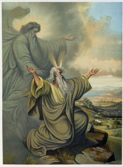 Dio mostra a Mosè la Terra Promessa - in "Aurea Bibbia classica: storia della rivelazione divina nell