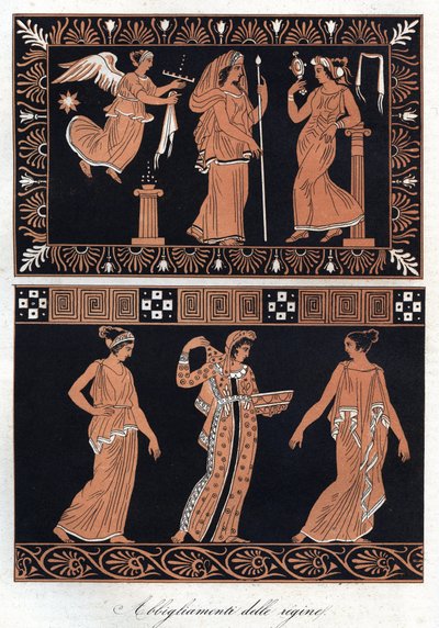 Abiti delle regine greche da Italian School