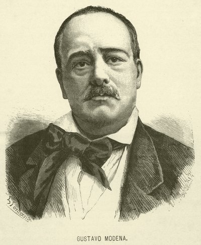 Gustavo Modena (incisione) da Italian School
