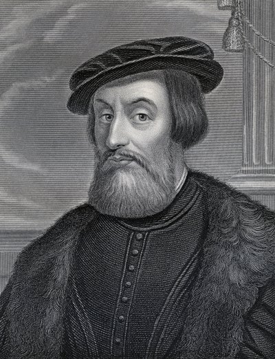 Hernan Cortes, inciso da William Holl, c.1830s da Italian School