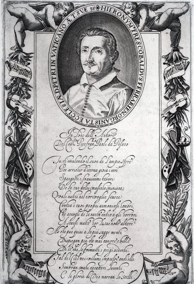Hieronymus Frescobaldi, inciso da Christian Sas da Italian School