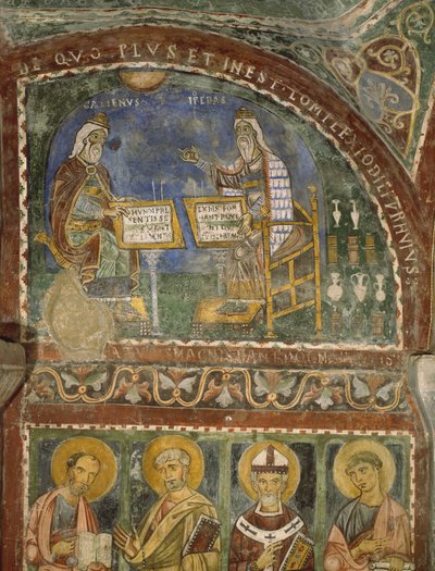 Ippocrate e Galeno, Cripta della Cattedrale di Anagni da Italian School