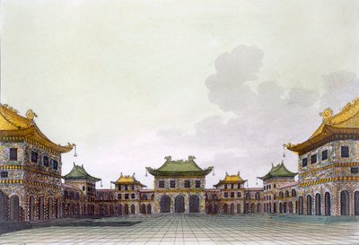 Casa di un ricco individuo a Pechino, c.1820-30 da Italian School