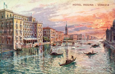Hotel Regina, Venezia (litografia a colori) da Italian School
