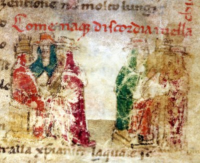 Come nacque la discordia nella Chiesa di Roma (Scisma) tra il 1378 e il 1417: manoscritto del XIV secolo - in 