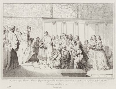 Il Patriarca Gio Francesco Morosini, offre, primo d