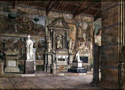 Interno del Campo Santo a Pisa, c.1845 da Italian School