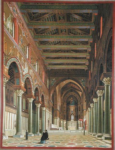 Interno del Duomo di Monreale, Sicilia da Italian School