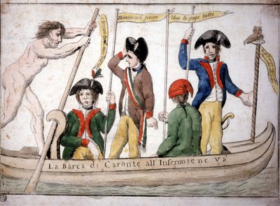 Cartone animato italiano su Napoleone Caron che porta Napoleone all