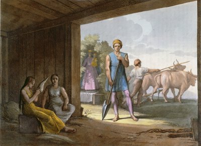 Indiani gesuitici (probabilmente indiani sudamericani convertiti dai gesuiti) c.1820 da Italian School