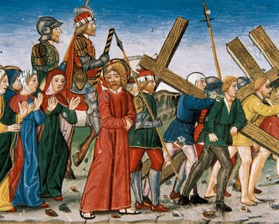 Gesù conduce al Calvario e le Sante Donne sulla via da Italian School