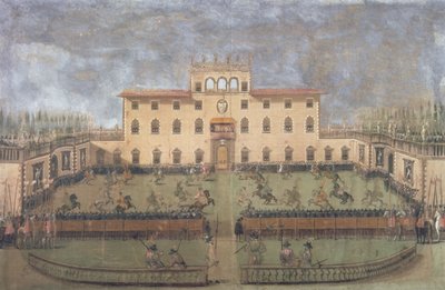 Giostra alla Villa Imperiale di Poggio a Caiano da Italian School