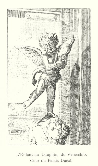 Il bambino con il delfino, di Verocchio, cortile del Palazzo Ducale da Italian School