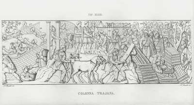 La Colonna Traiana (incisione) da Italian School