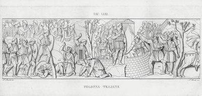 La Colonna Traiana (incisione) da Italian School