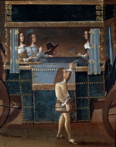 Signore in carrozza (dettaglio) da Italian School