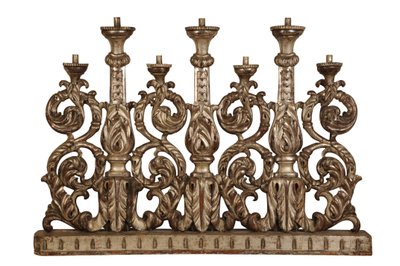 Candelabro in argento dorato di grande scala, c.1800 (argento dorato) da Italian School