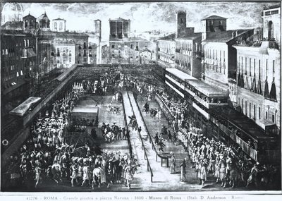 Grande torneo in Piazza Navona, c.1610 da Italian School