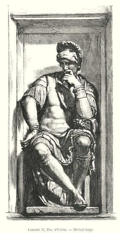 Lorenzo II, Duca di Urbino, Michelangelo (incisione) da Italian School