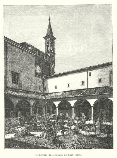 Il chiostro del convento di San Marco da Italian School