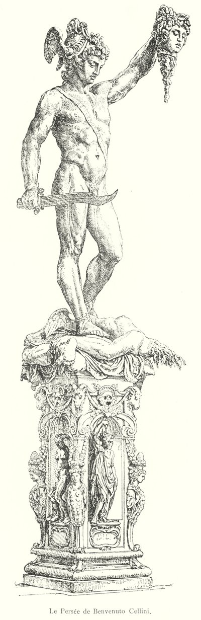 Il Perseo di Benvenuto Cellini (incisione) da Italian School