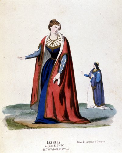 Costume di Leonora per la prima rappresentazione de 