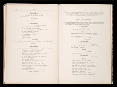 Libretto della Tosca da Italian School