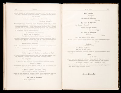 Libretto della Tosca da Italian School