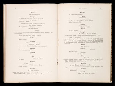 Libretto della Tosca di Giacomo Puccini, Edizione Ricordi, Italia da Italian School